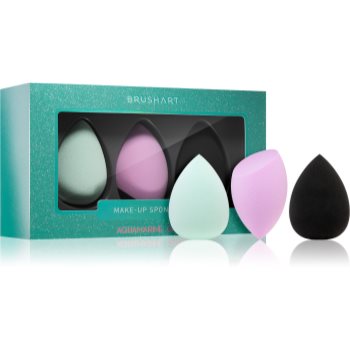 BrushArt Make-up Sponge Set burete pentru machiaj AQUAMARINE GREEN - imagine 2